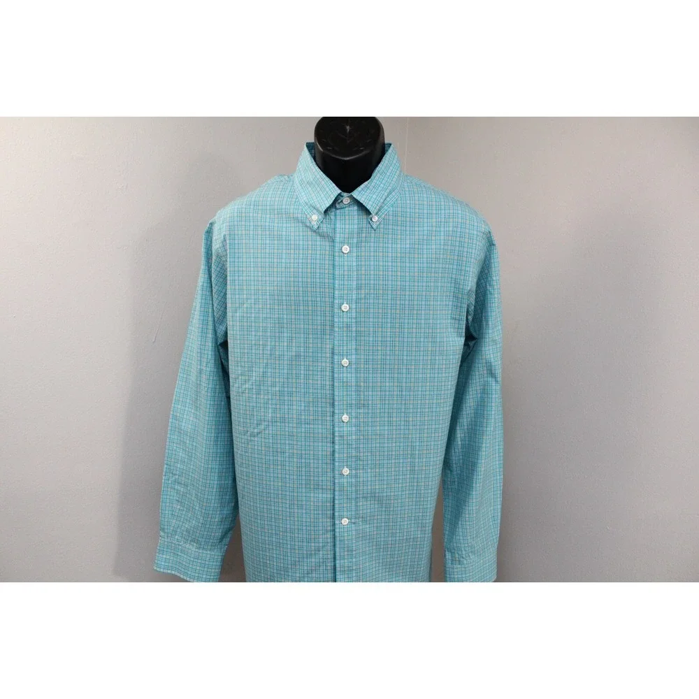 Polo Ralph Lauren Dress Shirt Plaid 120s 2-Ply‎ Classic Fit Long Sleeve Mens XL